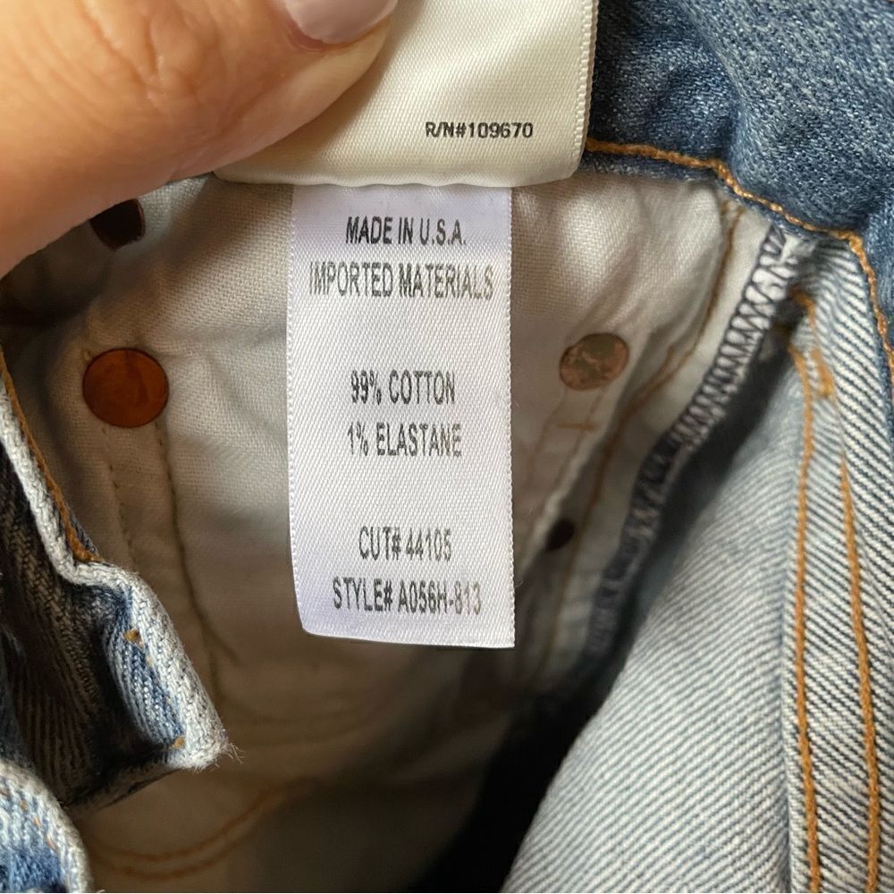 AGOLDE Riley High Rise Straight Crop Jeans Doubt - Picture 8 of 9
